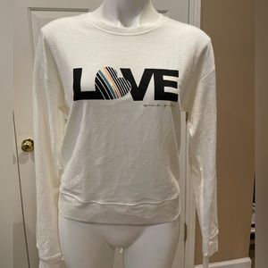 Spiritual Gangster White “Love” Savasana Sweatshirt - Large